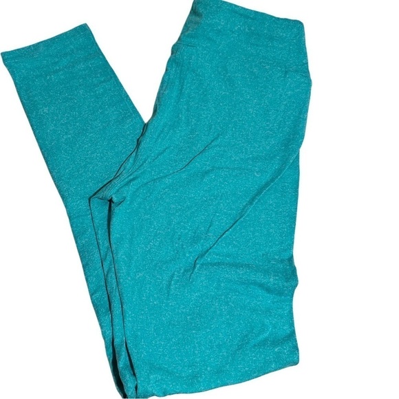 NWOT LulaRoe OS Soft Leggings One Size 2-10 Small-Large Heathered Turquoise - Picture 5 of 12